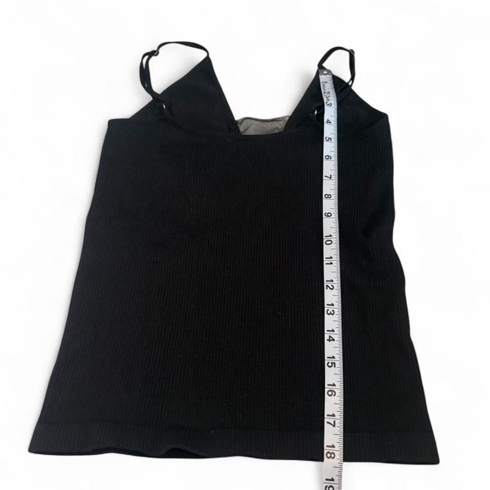 Free People Women's Black Mesh Cut Out Cami Top - Picture 3 of 4
